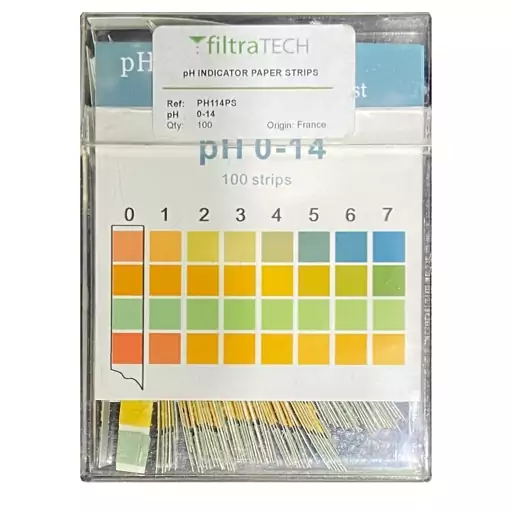 کاغذ پی اچ سنج pH مدل FiltraTech بسته 100 عددی