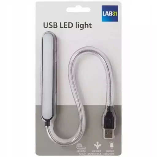 چراغ مطالعه خرطومی فلزی USB LED