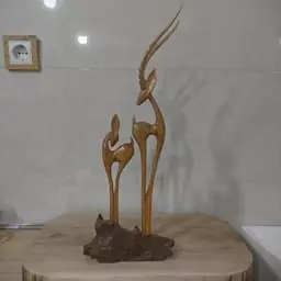 مجسمه چوبی غزال مدل ترنم 6(پس کرایه)