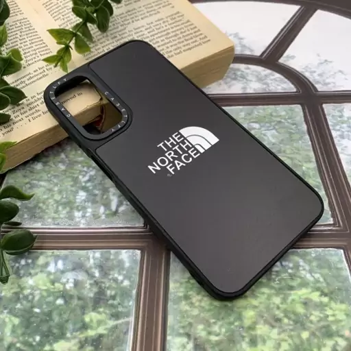 قاب گوشی Galaxy A24 4G سامسونگ آینه ای لوکس دور سیلیکونی CASETIFY اورجینال طرح The North Face کد 46661