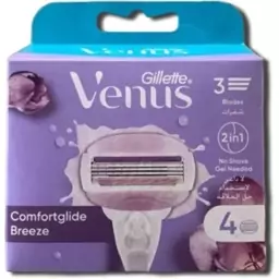 ژیلت یدک 3 لبه ونوس مدل Comfortglide Breeze بسته 4 عددی