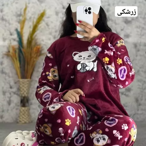 ست بلوز شلوار تدی زنانه و دخترانه مدل سمانه