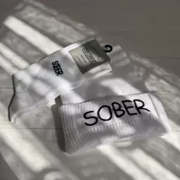 کلاه و جوراب ست اسپرت sober رنگ سفید