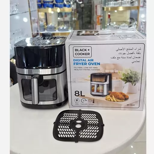 سرخکن رژیمی BLACK COOKER ضمانت دار ( دارای ضمانت نامه معتبر سرخکن بدون روغن سرخ کن بدون روغن هواپز )