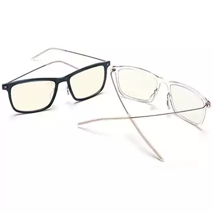 محافظ چشم و عینک کامپیوتر شیائومی فریم سفید شفاف مدل Mi Computer Glasses Pro HMJ02TS