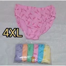 شورت زنانه نخی سایز بزرگ  4Xl طرح پر