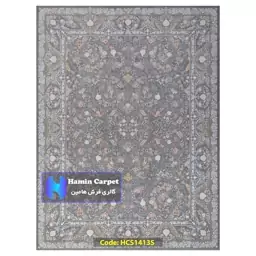 فرش 9 متری 1000 شانه تراکم 3000 تمام آکلرلیک گل برجسته کد HCS1413S (ارسال رایگان)