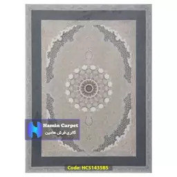 فرش 9 متری 1000 شانه تراکم 3000 تمام آکلرلیک گل برجسته کد HCS1435BS (ارسال رایگان)