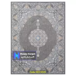 فرش 9 متری 1000 شانه تراکم 3000 تمام آکلرلیک گل برجسته کد HCS1432S (ارسال رایگان)