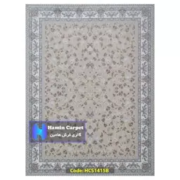 فرش 9 متری 1000 شانه تراکم 3000 تمام آکلرلیک گل برجسته کد HCS1415B (ارسال رایگان)