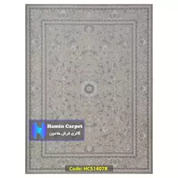 فرش 9 متری 1000 شانه تراکم 3000 تمام آکلرلیک گل برجسته کد HCS1407B (ارسال رایگان)