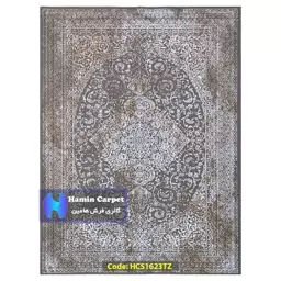 فرش 12 متری 1000 شانه تراکم 3000 وینتیج تمام آکلرلیک گل برجسته کد HCS1623TZ (ارسال رایگان)