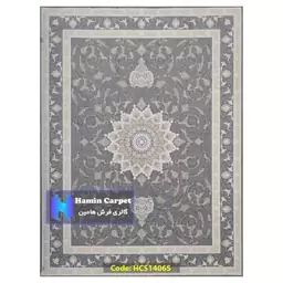 فرش 9 متری 1000 شانه تراکم 3000 تمام آکلرلیک گل برجسته کد HCS1406S (ارسال رایگان)