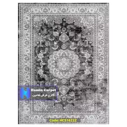 فرش 9 متری 1000 شانه تراکم 3000 وینتیج تمام آکلرلیک گل برجسته کد HCS1622Z (ارسال رایگان)