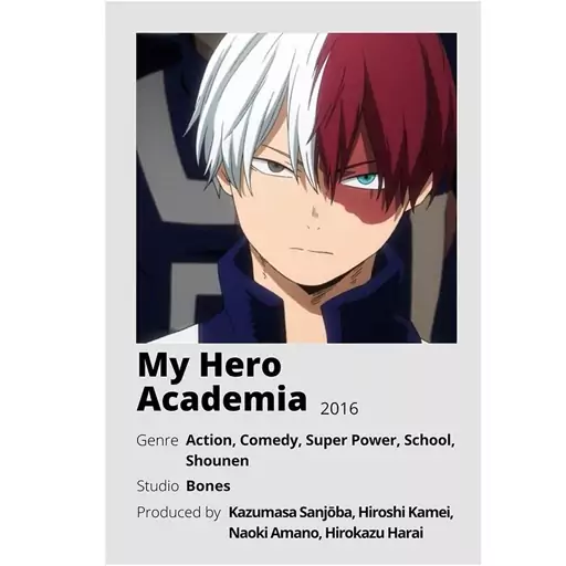 پوستر مدل شوتو تودوروکی shoto todoroki طرح انیمه مدرسه قهرمانانه من my hero academia کد 1131