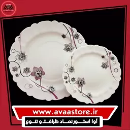 سرویس غذاخوری 25 پارچه آرکوپال کنگره طرح سحر بنفش