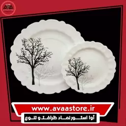 سرویس غذاخوری 25 پارچه آرکوپال کنگره طرح شادو مشکی