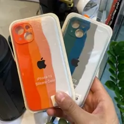 قاب سیلیکونی رنگین کمانی iphone13