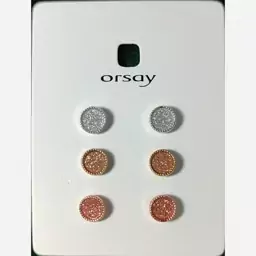  پک 3جفتی گوشواره وارداتی میخی با  برند orsay