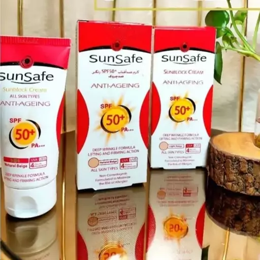 کرم ضدآفتاب SPF50+ رنگی ضد چروک سان سیف