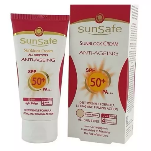 کرم ضدآفتاب SPF50+ رنگی ضد چروک سان سیف