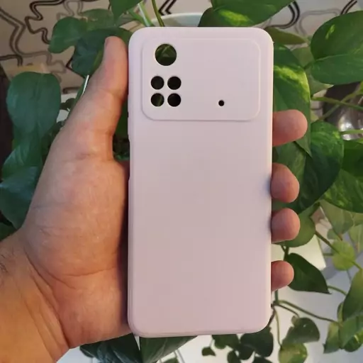 قاب - گارد - کاور  سلیکونی صورتی کم رنگ مناسب برای شیائومی پوکو ام 4 پرو فورجی Xiaomi Poco M4 Pro 4g ( m4pro 4g)