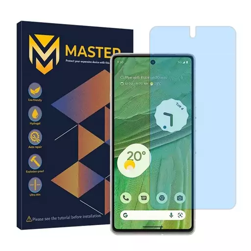 گلس گوگل Pixel 7 ضد اشعه آبی هیدروژلی خودترمیم برند Master