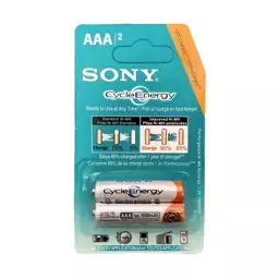 باتری نیم قلمی شارژی Sony مدل NH-AAA-B2K بسته 2 عددی