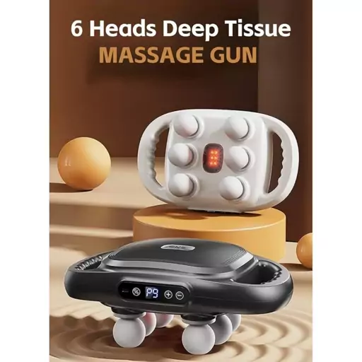 ماساژور  6 سر مدل گان six headed massage gun 