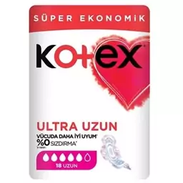 نوار بهداشتی کوتکس مدل Ultra Uzun بسته 18 عددی