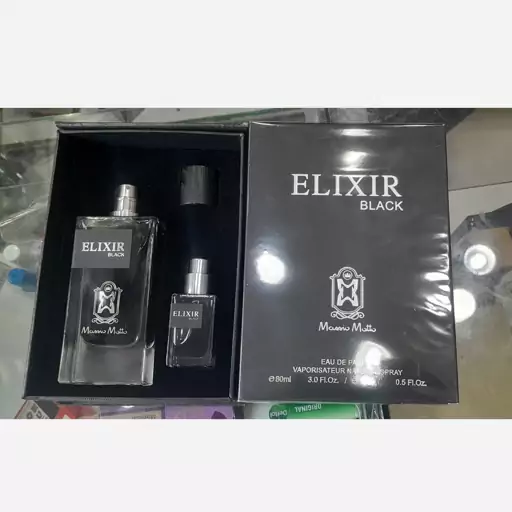 ادکلن MASSIO MOTTO ELIXIR BLACK ماسیو موتو الکسیر بلک ساواج الکسیر 