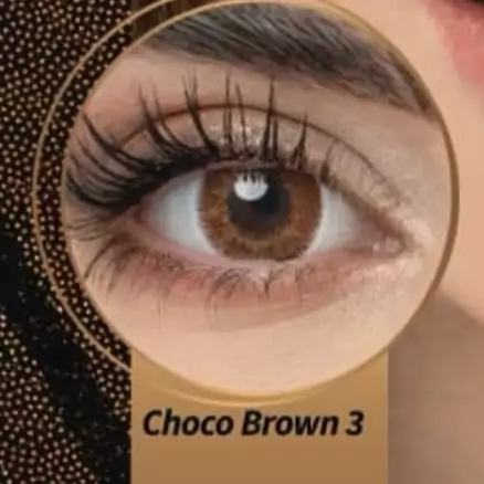 لنز چشم بی لینک Choco brown3ساخت کره سه ساله 