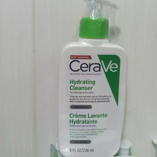 ژل شستشو و آبرسان قوی سراوی حجم 236 میلی لیتر مدل HYDRATING CLEANSER