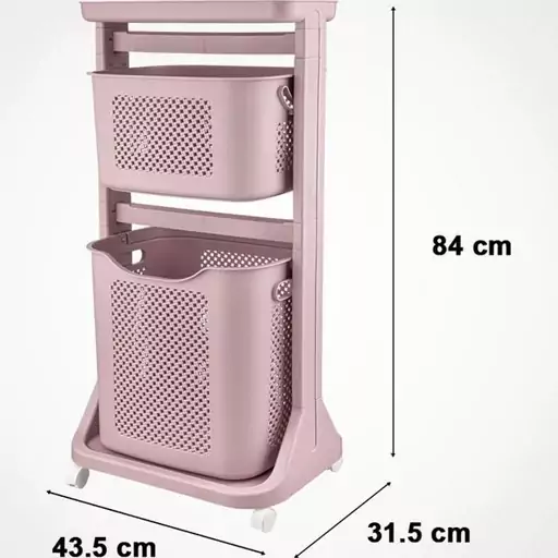 سبد رخت چرک لیمون مدل 2طبقه(پس کرایه)