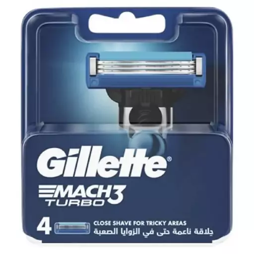 تیغ یدک اصلاح ژیلت مدل MACH3 TURBO بسته 4 عددی