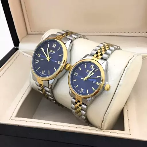 ست زنانه مردانه ساعت مچی سیتیزن مدل اسپشیال،موتور ژاپن  Citizen Special Set SR/GD/BE