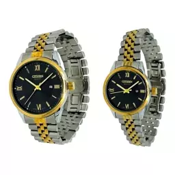 ست زنانه مردانه ساعت مچی سیتیزن مدل اسپشیال،موتور ژاپن  Citizen Special Set SR/GD/BK