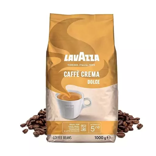 دانه قهوه لاوازا دولچه مدل کافه کرما  Lavazza Caffe Crema Dolce یک کیلو