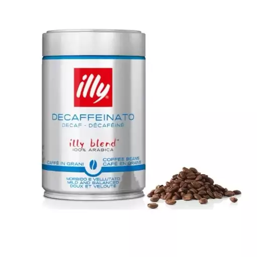 دانه قهوه ایلی  مدل دیکافئیتاتو بدون کافئین illy Decaffeinato