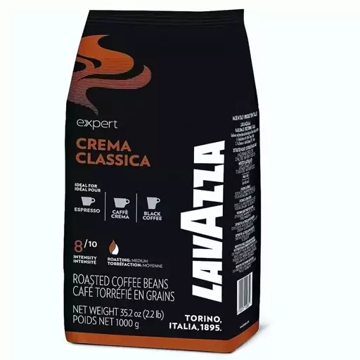 دانه قهوه لاوازا کرما کلاسیکا 1 کیلویی Lavazza Crema Classica