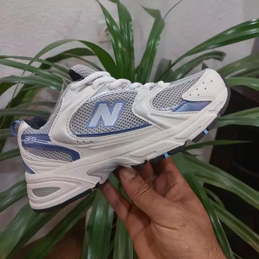 کفش کتونی نیوبالانس زنانه  مدل new balance530  ویتنام مستر کوالیتی  طوسی ابی سفید 