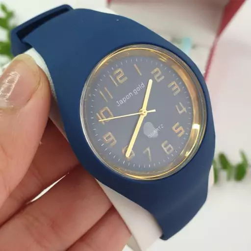 ساعت مچی بند رابر ژله ای آبی  رنگ bolun pastille watch 