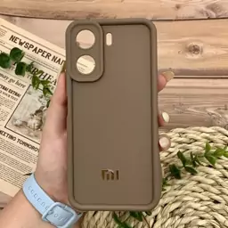 قاب گوشی Redmi 13C / Poco C65 شیائومی سیلیکونی اورجینال Solid Case لوگو برجسته ضد ضربه محافظ لنز دار قهوه ای کد 47410