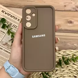 قاب گوشی Galaxy A35 سامسونگ سیلیکونی اورجینال Solid Case لوگو برجسته ضد ضربه محافظ لنز دار قهوه ای کد 31994