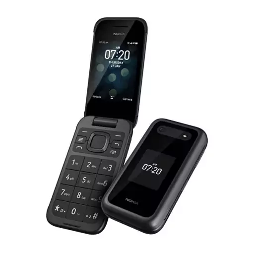 گوشی موبایل Nokia مدل 2660 Flip دو سیم کارت مشکی اصلی (FA)