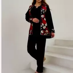 کت و شلوار زنانه مجلسی کرپ باربی مدل نلسا