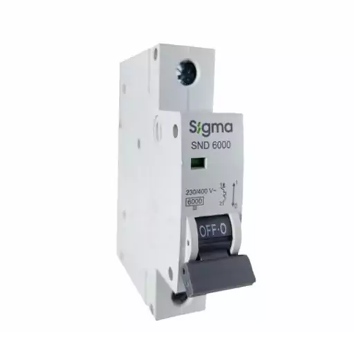 فیوز مینیاتوری تک فاز SIGMA (50 آمپر/قدرت قطع 6 کیلو آمپر تیپ c)