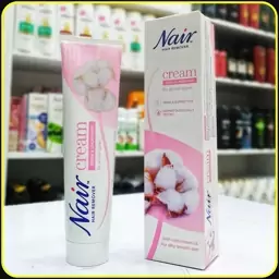 کرم موبر زیر بغل و بیکینی نایر برای انواع مو با روغن پنبه دانه ملایم و لطیف (90میل)nair