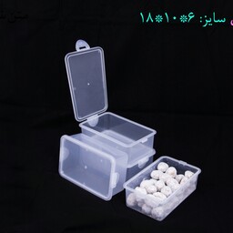 جعبه قطابی قفلی (بسته 50عددی)(جهت بسته بندی انوای شیرینیجات حلوا خرما و مواد غذایی)پلاستیکی iml(ارسال باباربری پس کرایه)