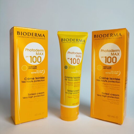 کرم ضد آفتاب بیودرما رنگی  Bioderma اس پی اف 100 (مخصوص پوست خشک ضدلک و ضدچروک)